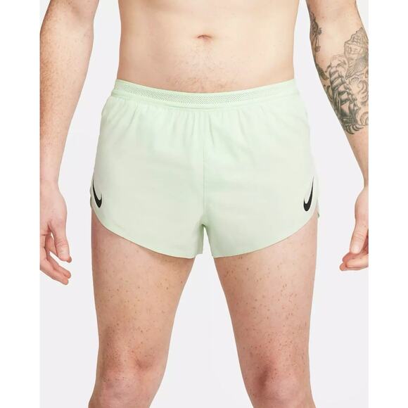 Nike AeroSwift Dri-FIT ADV 2" Green Blk Running Shorts FN3349-376 Men’s Size XL